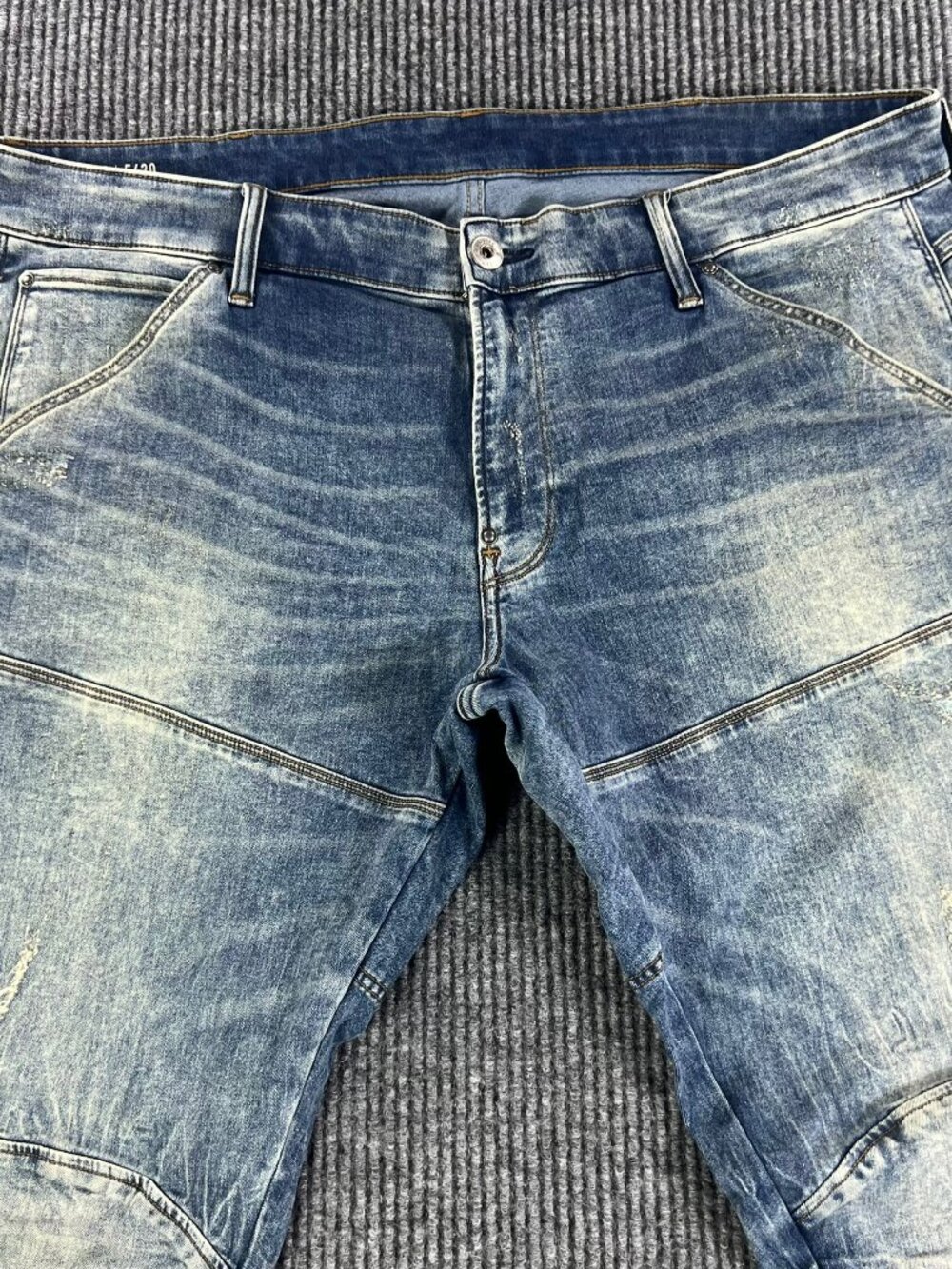 G Star Raw 5620 3D Skinny Zip Knee Jeans Mens 40x32 Denim - Picture 3 of 15